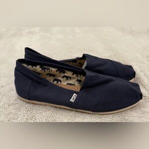 TOMS Men's Classic Alpargata Navy Canvas Slip-Ons Size 12
